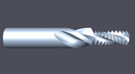 带倒角整体硬质合金螺纹铣刀